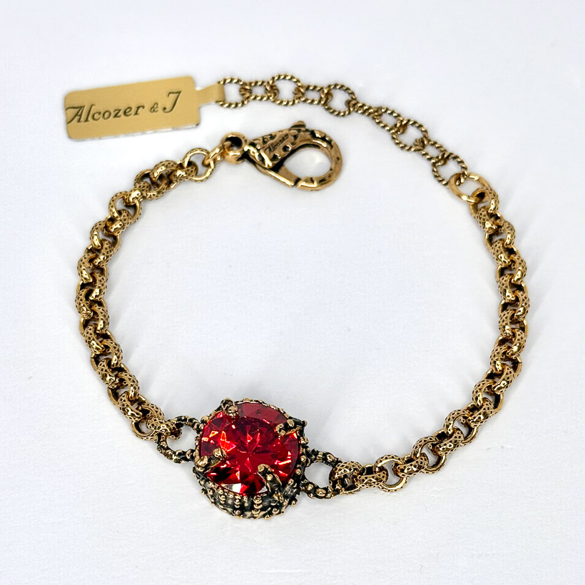 Браслет Alcozer & J Swarovski алый