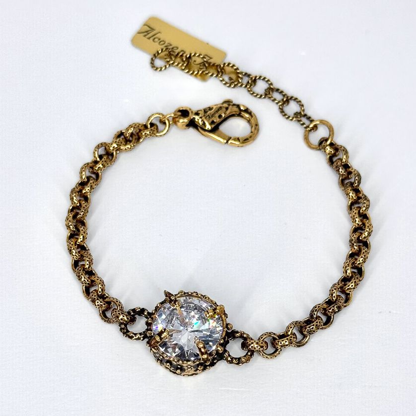 Браслет Alcozer & J Swarovski белый прозрачный