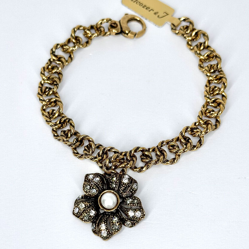Браслет Alcozer & J B5422C с жемчугом и Swarovski