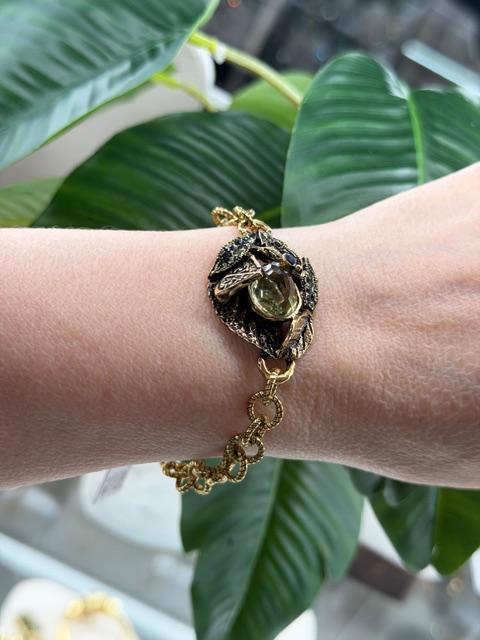 Браслет Alcozer & J с празиолитом, сапфиром и Swarovski