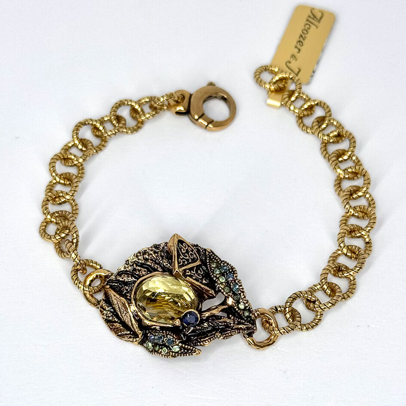 Браслет Alcozer & J с празиолитом, сапфиром и Swarovski