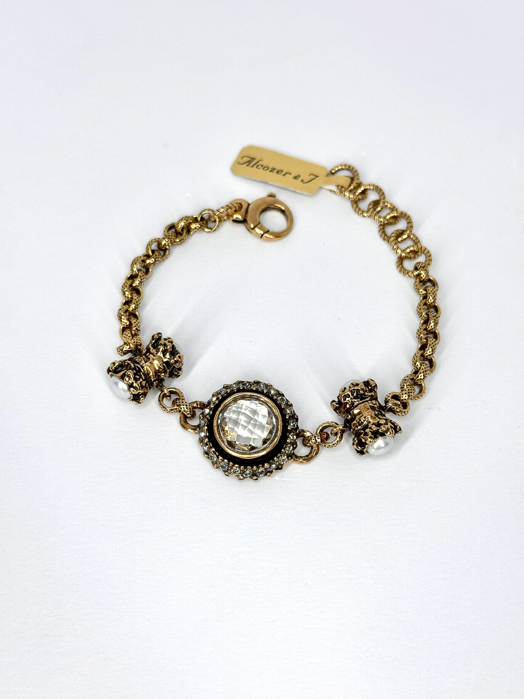 Браслет Alcozer & J с цитрином и жемчугом