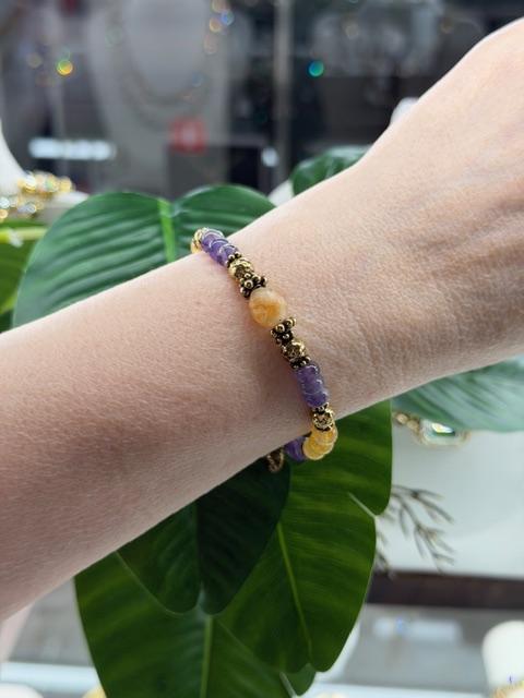 Браслет Alcozer & J с аметистом и цитрином