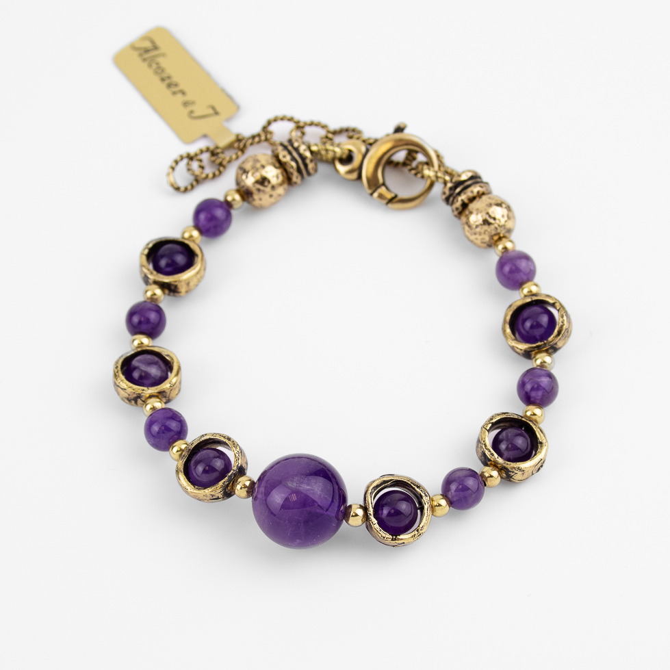 Браслет Alcozer & J с аметистом