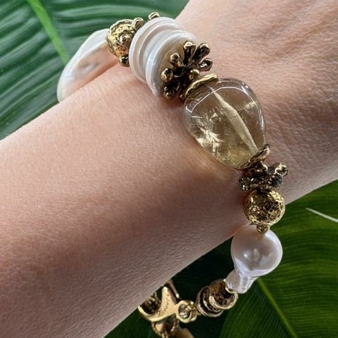 Браслет Alcozer & J с цитирном и жемчугом