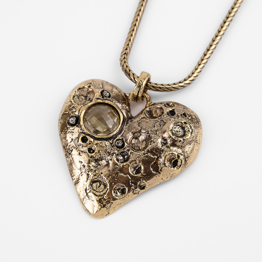 Колье Alcozer & J с цитрином и Swarovski