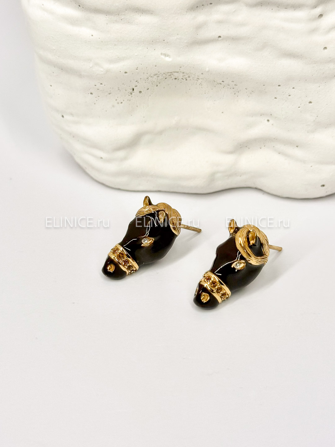 Серьги Polina Firenze OR2634 Тёмно-коричневые