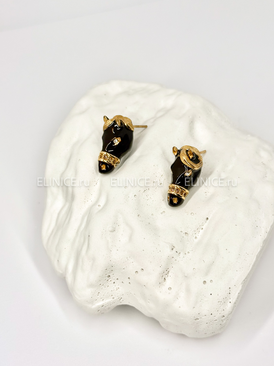 Серьги Polina Firenze OR2634 Тёмно-коричневые