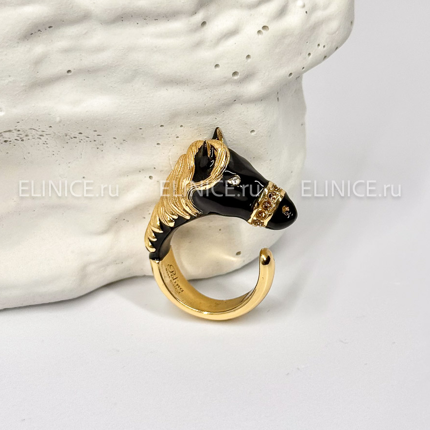 Кольцо Polina Firenze AN2493 Чёрное