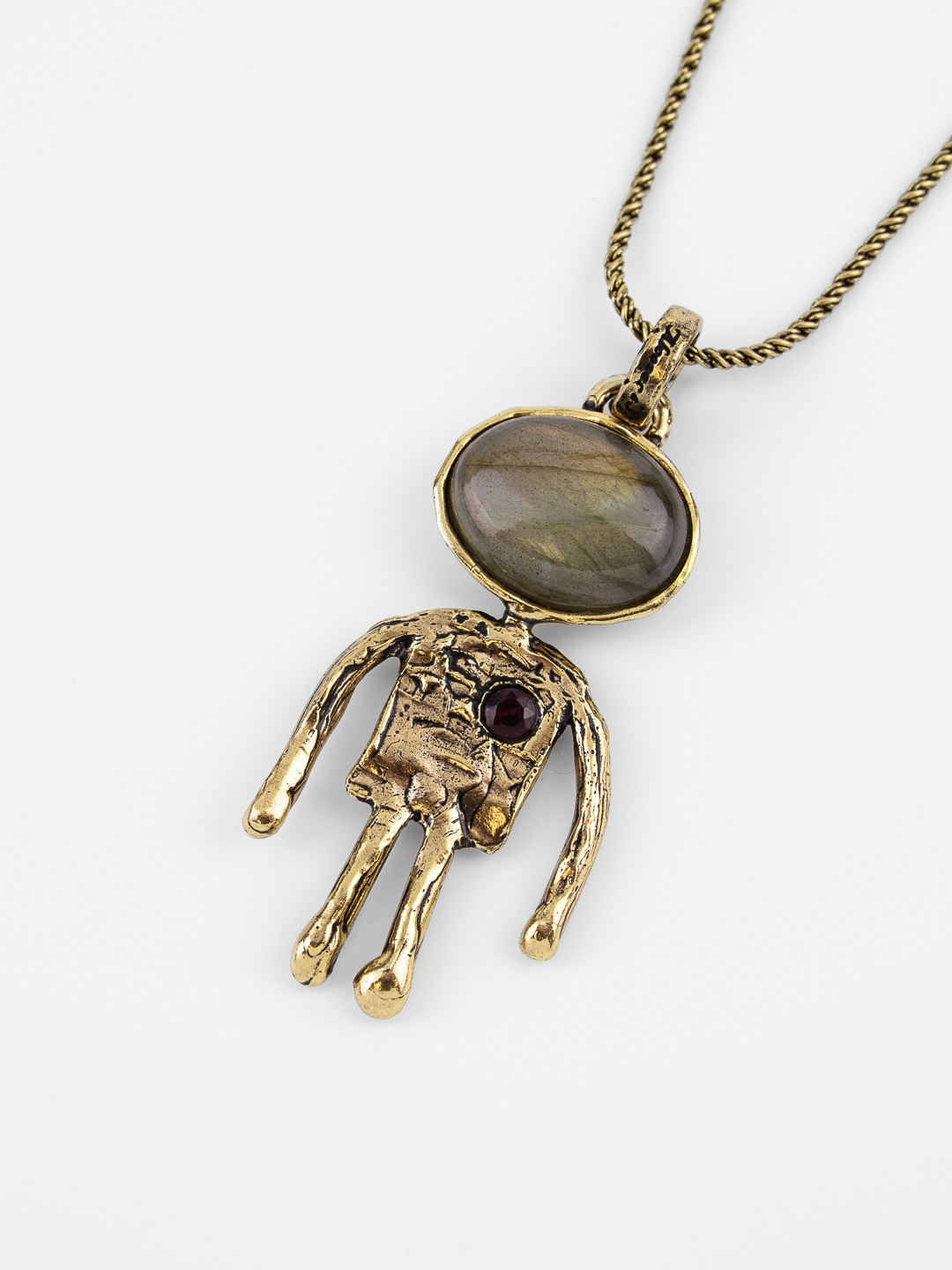 Колье Alcozer & J с лабрадором и гранатом