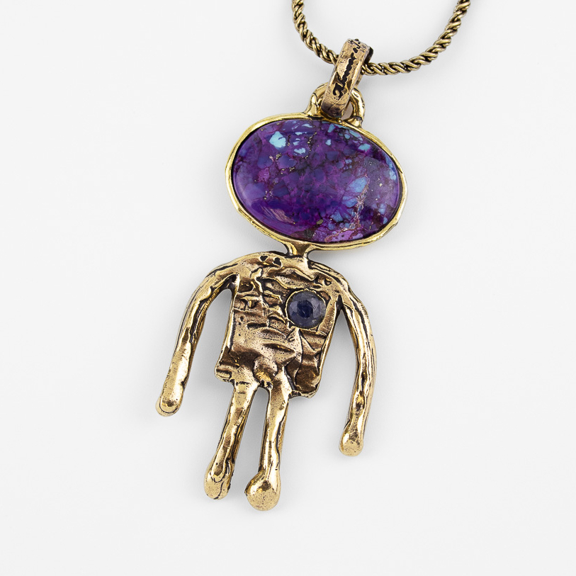 Колье Alcozer & J с фиолетовой яшмой