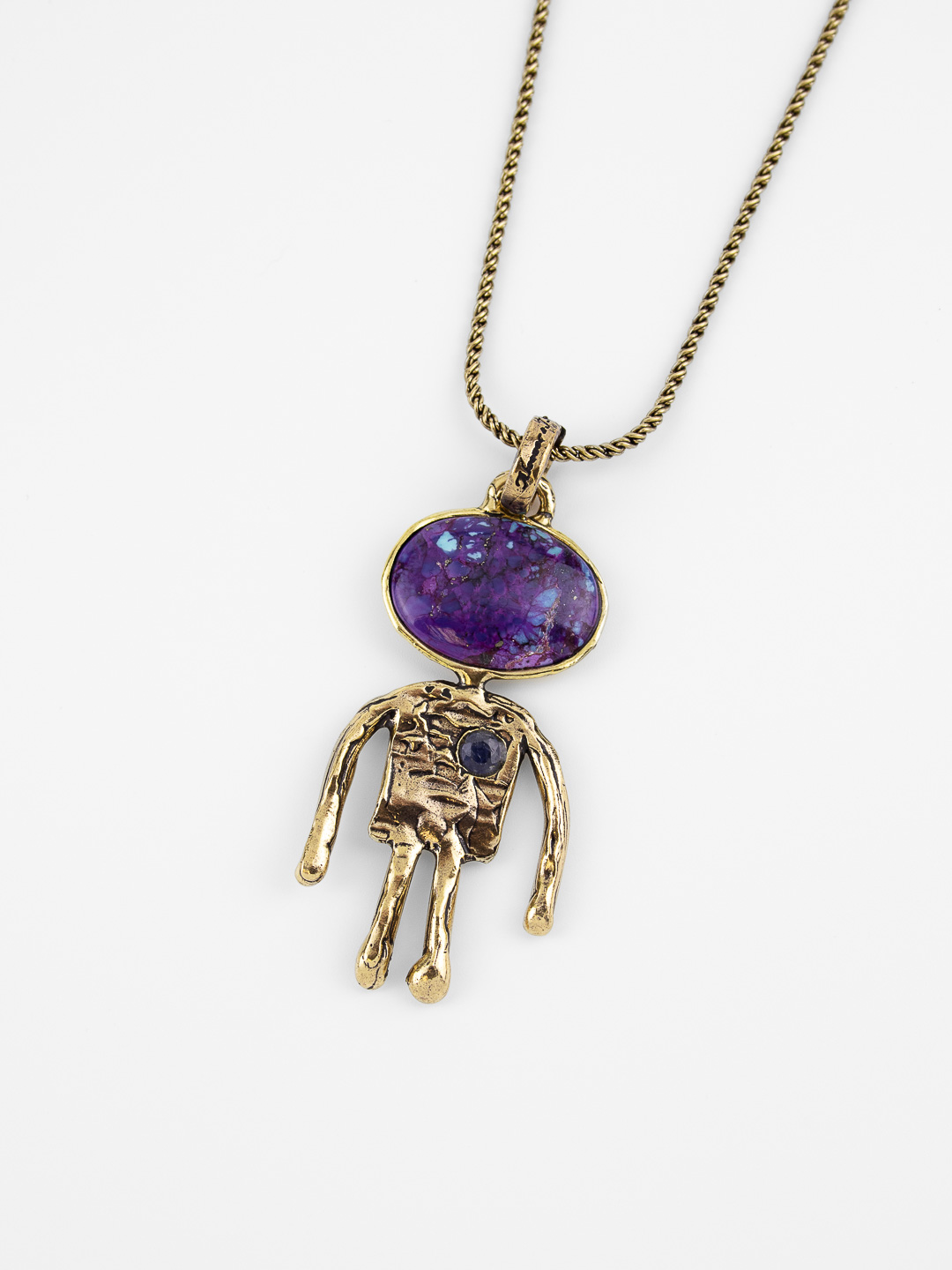 Колье Alcozer & J с фиолетовой яшмой