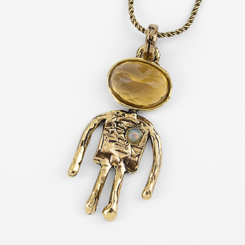 Колье Alcozer & J с цитрином и опалом