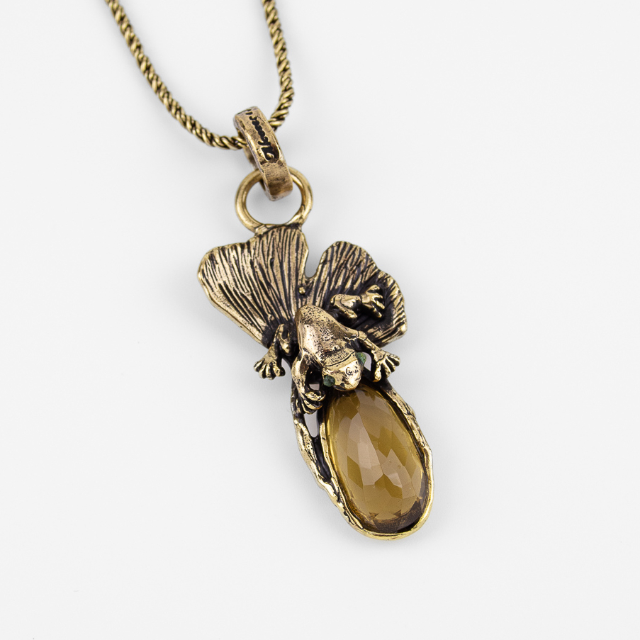 Колье Alcozer & J с цитрином и Swarovski