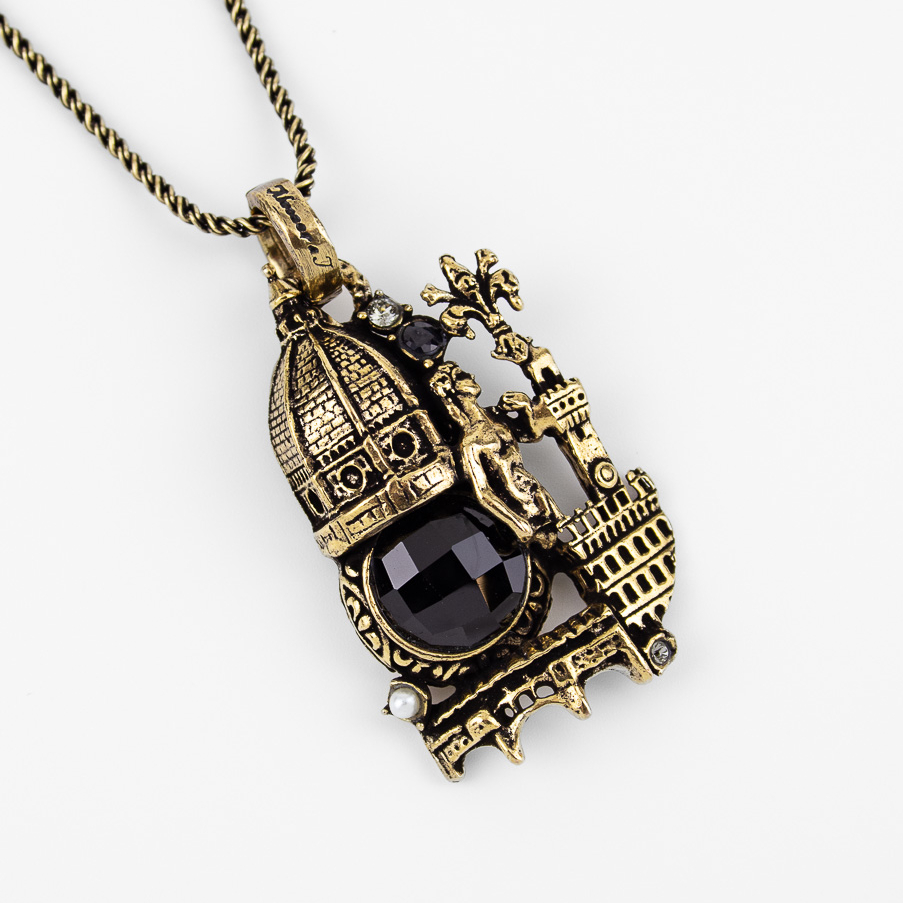 Колье Alcozer & J со шпинелью, сапфиром и Swarovski