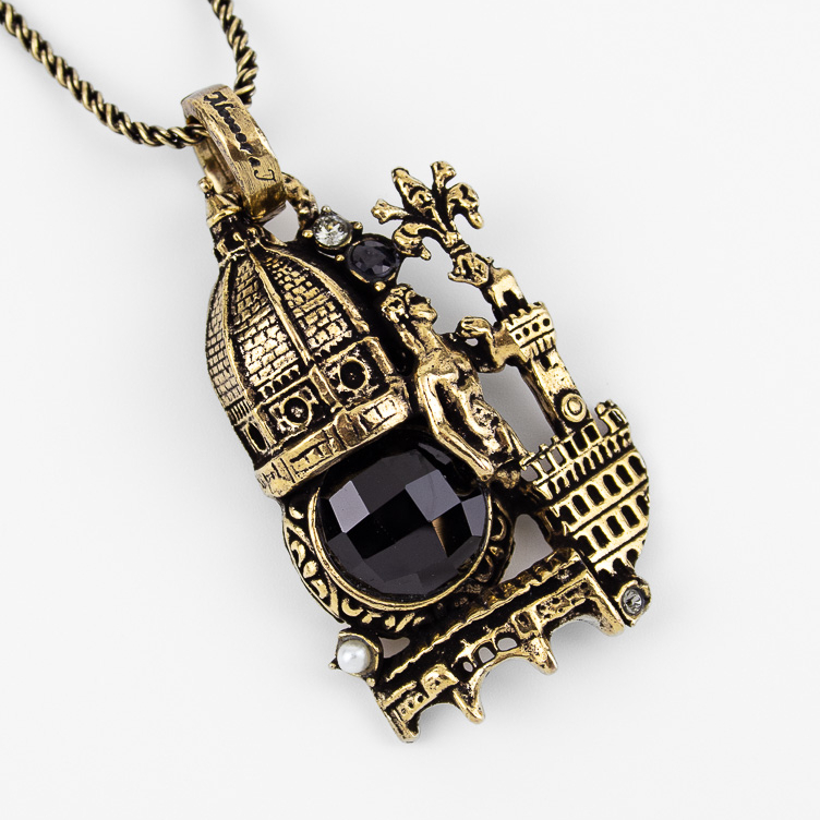 Колье Alcozer & J со шпинелью, сапфиром и Swarovski