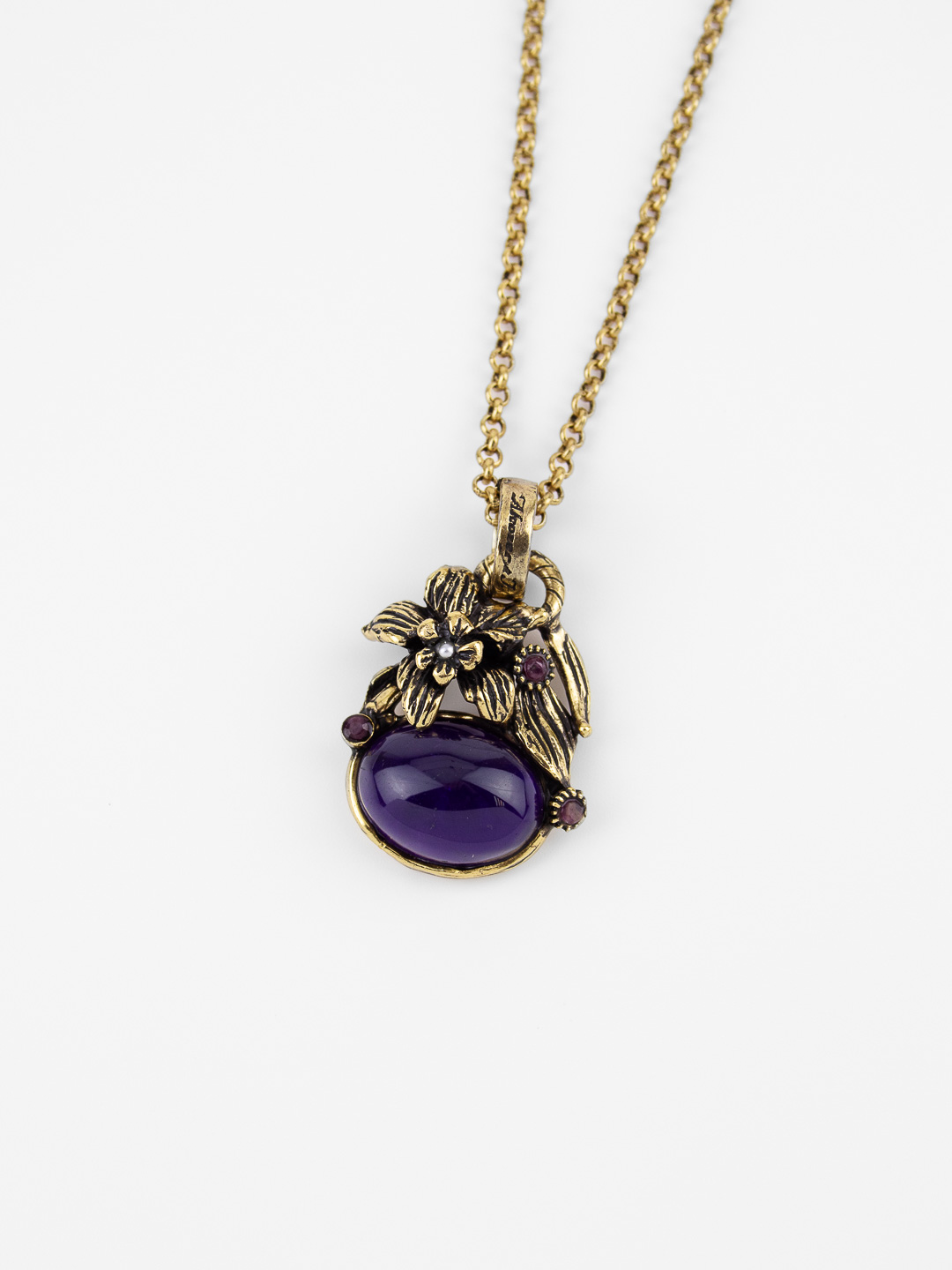 Колье Alcozer & J с аметистом и рубином