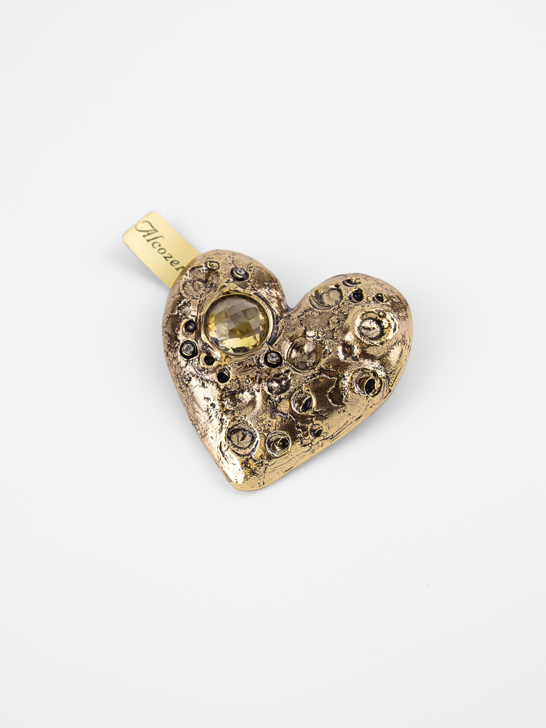 Брошь Alcozer & J с цитрином и Swarovski