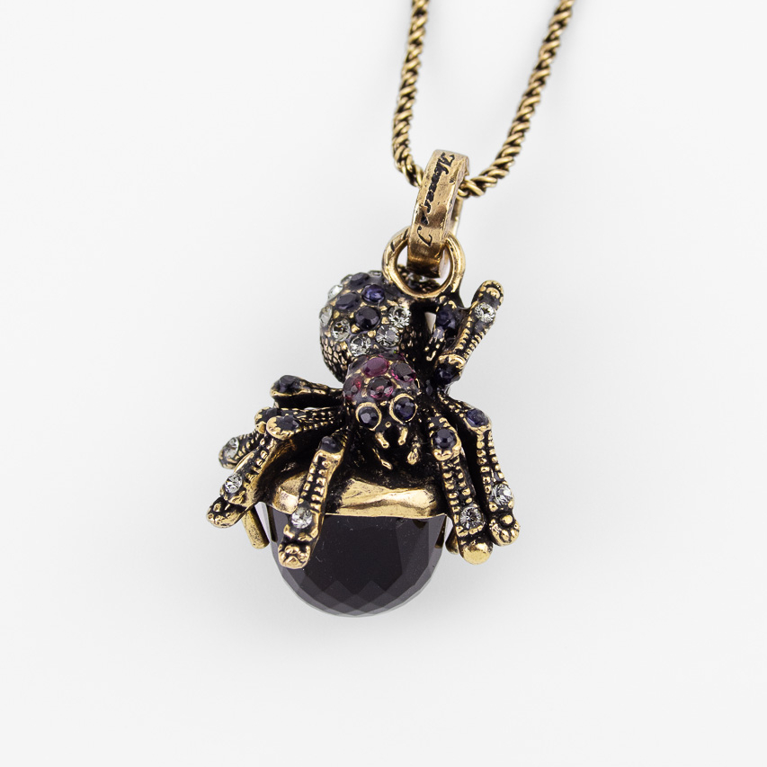 Колье Alcozer & J с раухтопазом, сапфиром и рубином и Swarovski