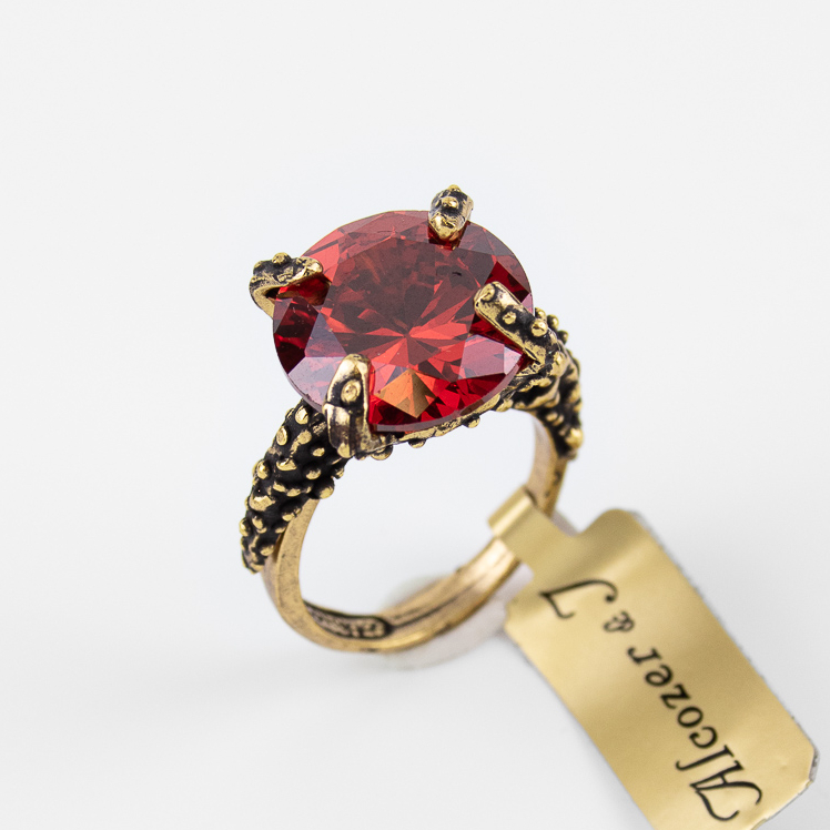 Кольцо Swarovski ALCOZER & J алый