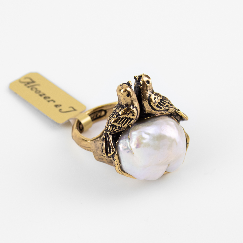 Кольцо Alcozer & J с барочным жемчугом