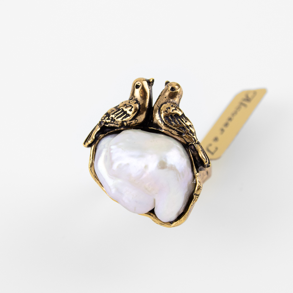 Кольцо Alcozer & J с барочным жемчугом