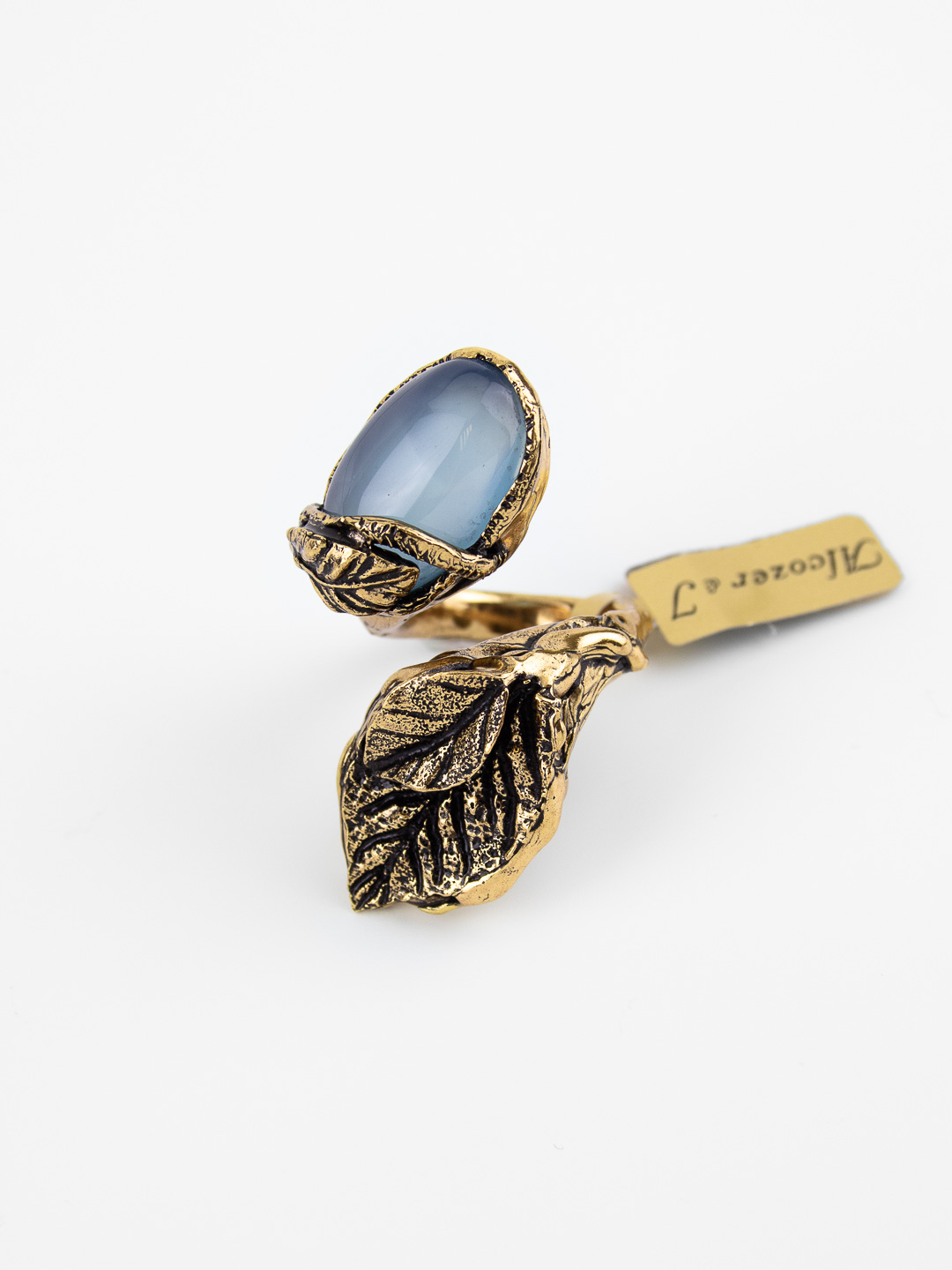 Кольцо Alcozer & J с голубым халцедоном