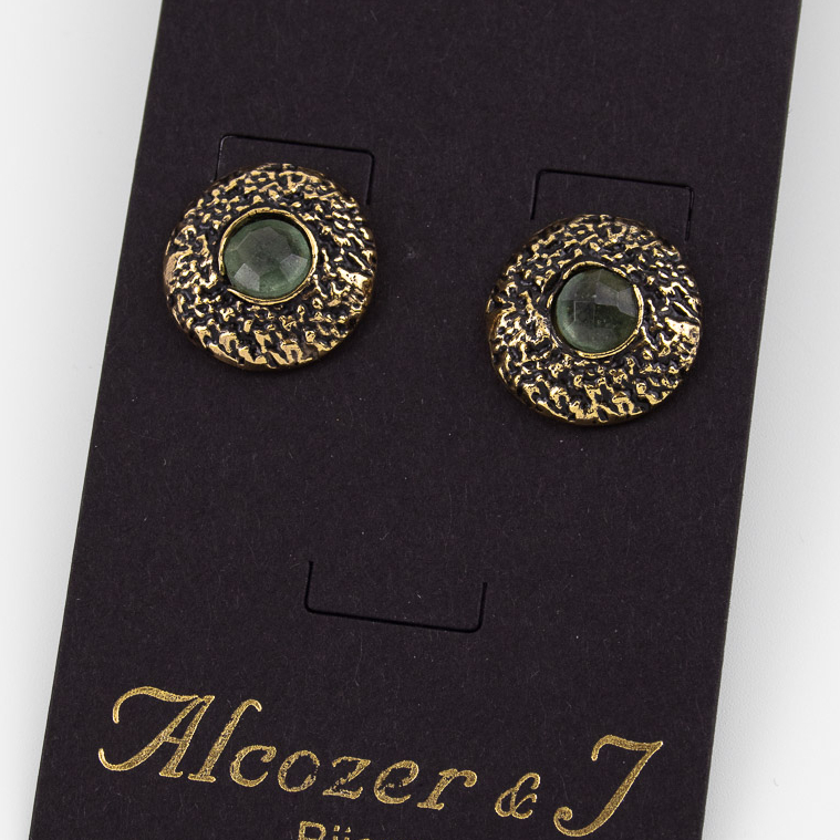 Серьги Alcozer & J c хризолитом