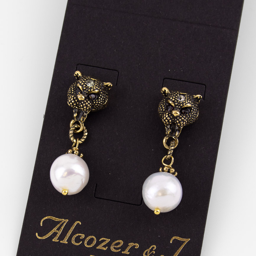 Серьги Alcozer & J с жемчугом и Swarovski
