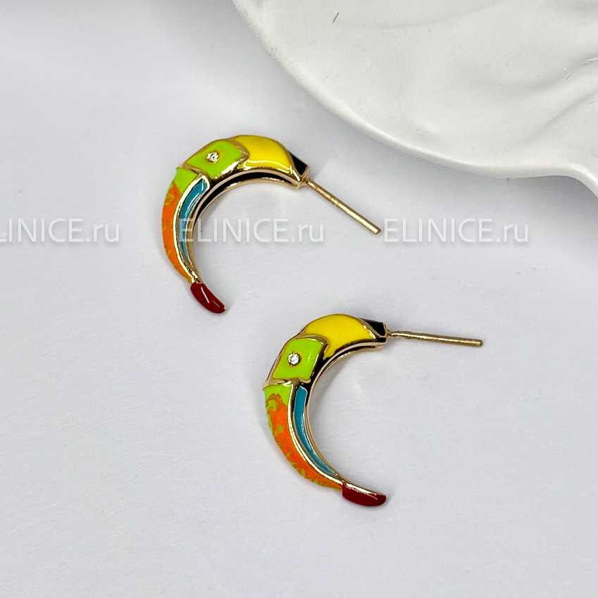 Серьги POLINA FIRENZE OR4316 Тукан Arcobaleno