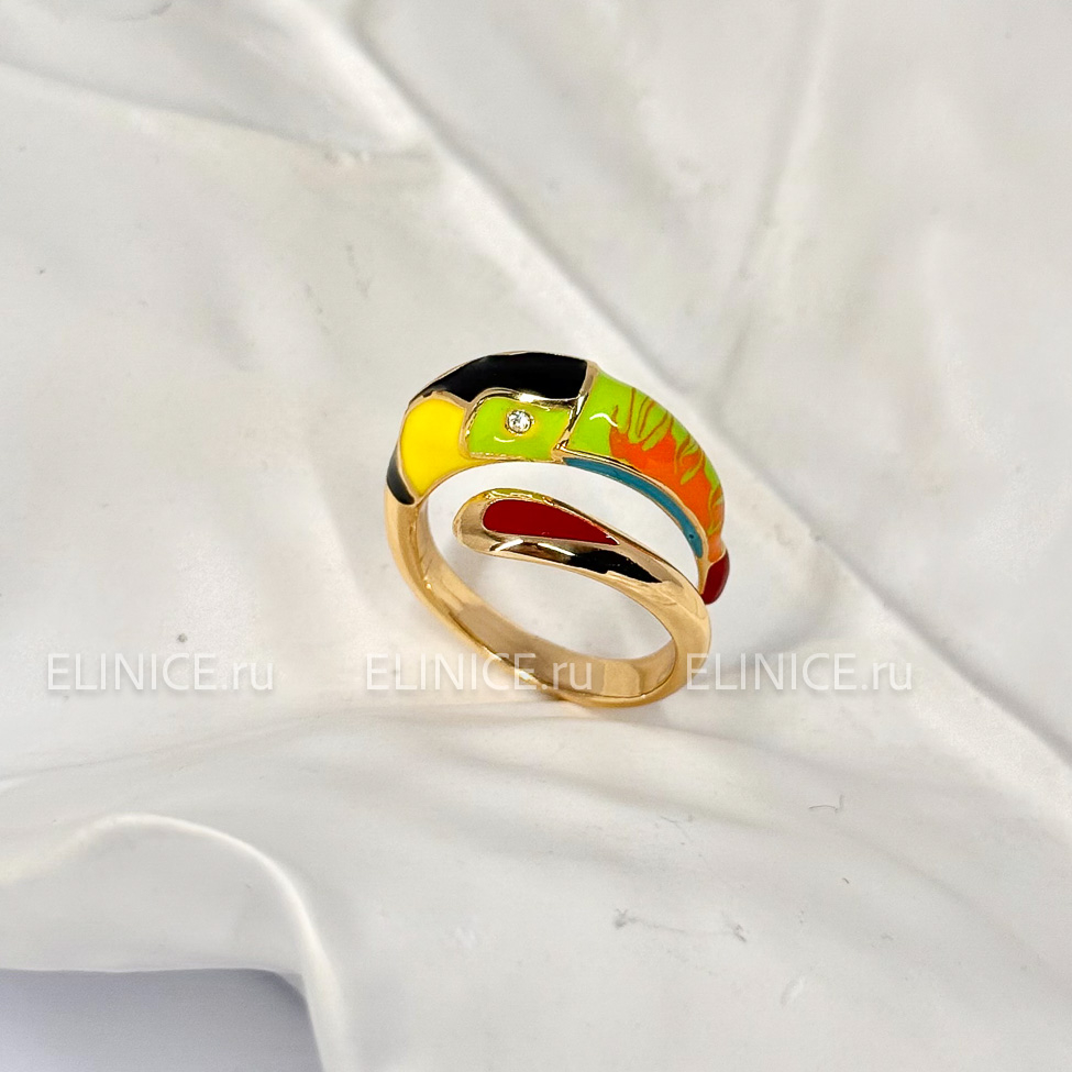 Кольцо POLINA FIRENZE AN4318 Тукан Arcobaleno