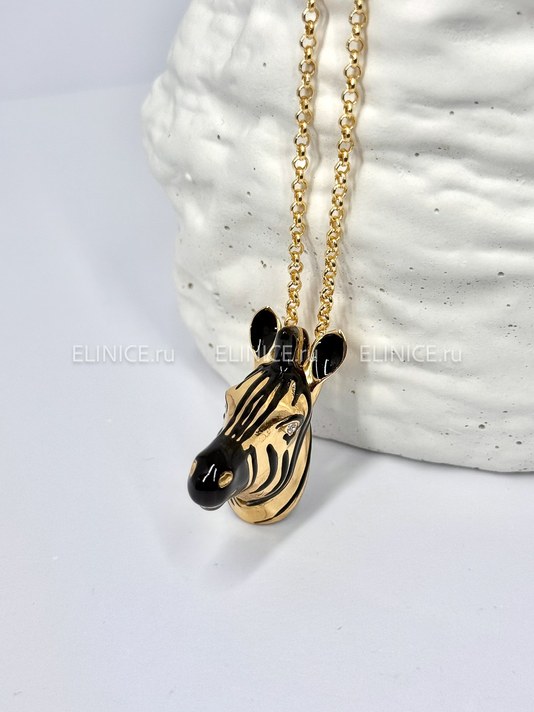 Колье POLINA FIRENZE PE4289 Зебра золотая