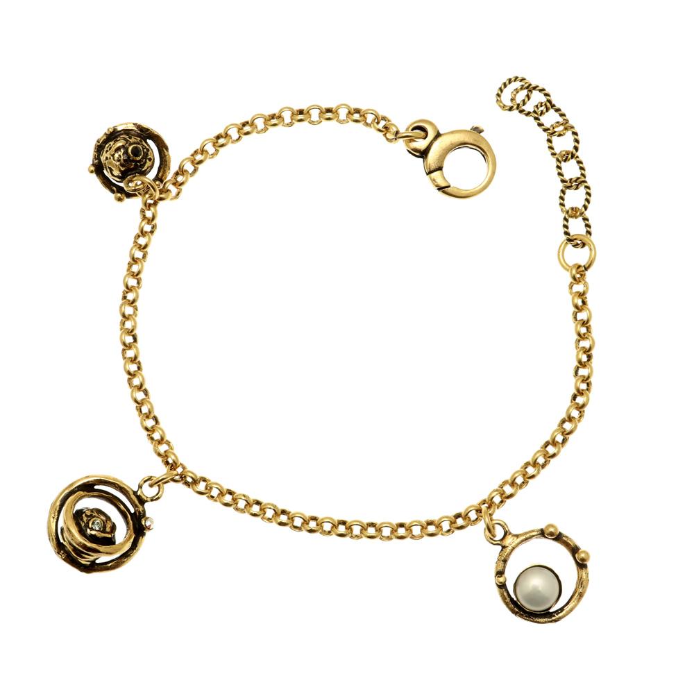 Браслет Alcozer & J B5475C с жемчугом и Swarovski