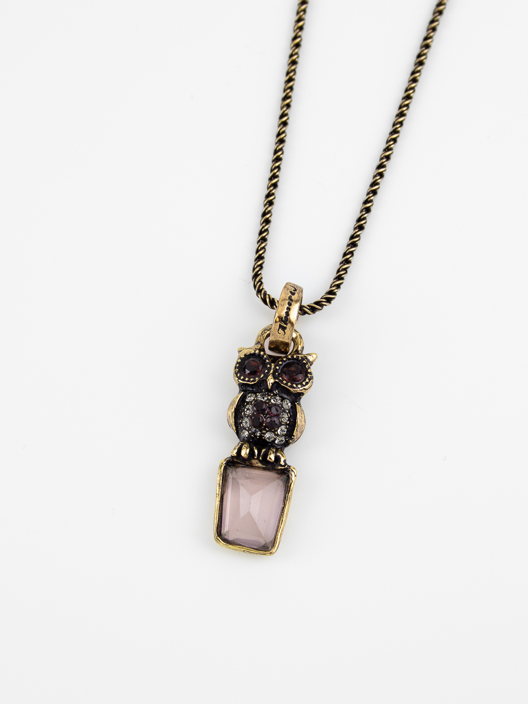 Колье Alcozer & J c розовым кварцем, гранатом и Swarovski