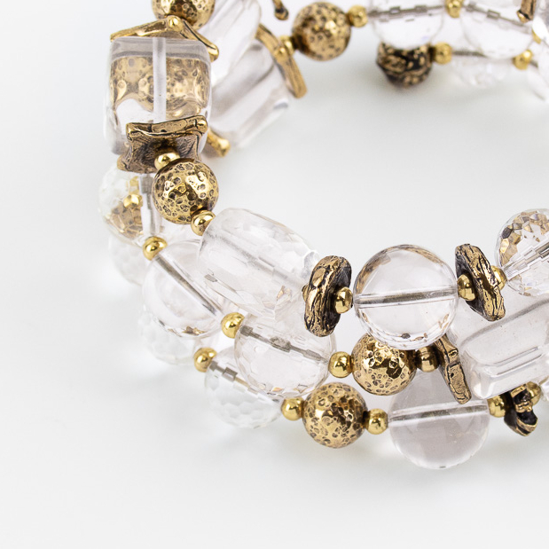 Браслет Alcozer & J с горным хрусталем в три оборота