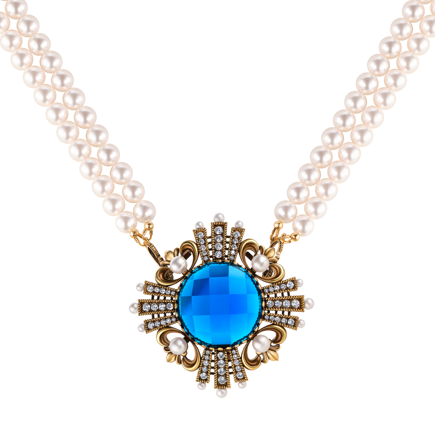 Колье/Брошь ORDINE FIORENTINO PERLA BLU SP1854