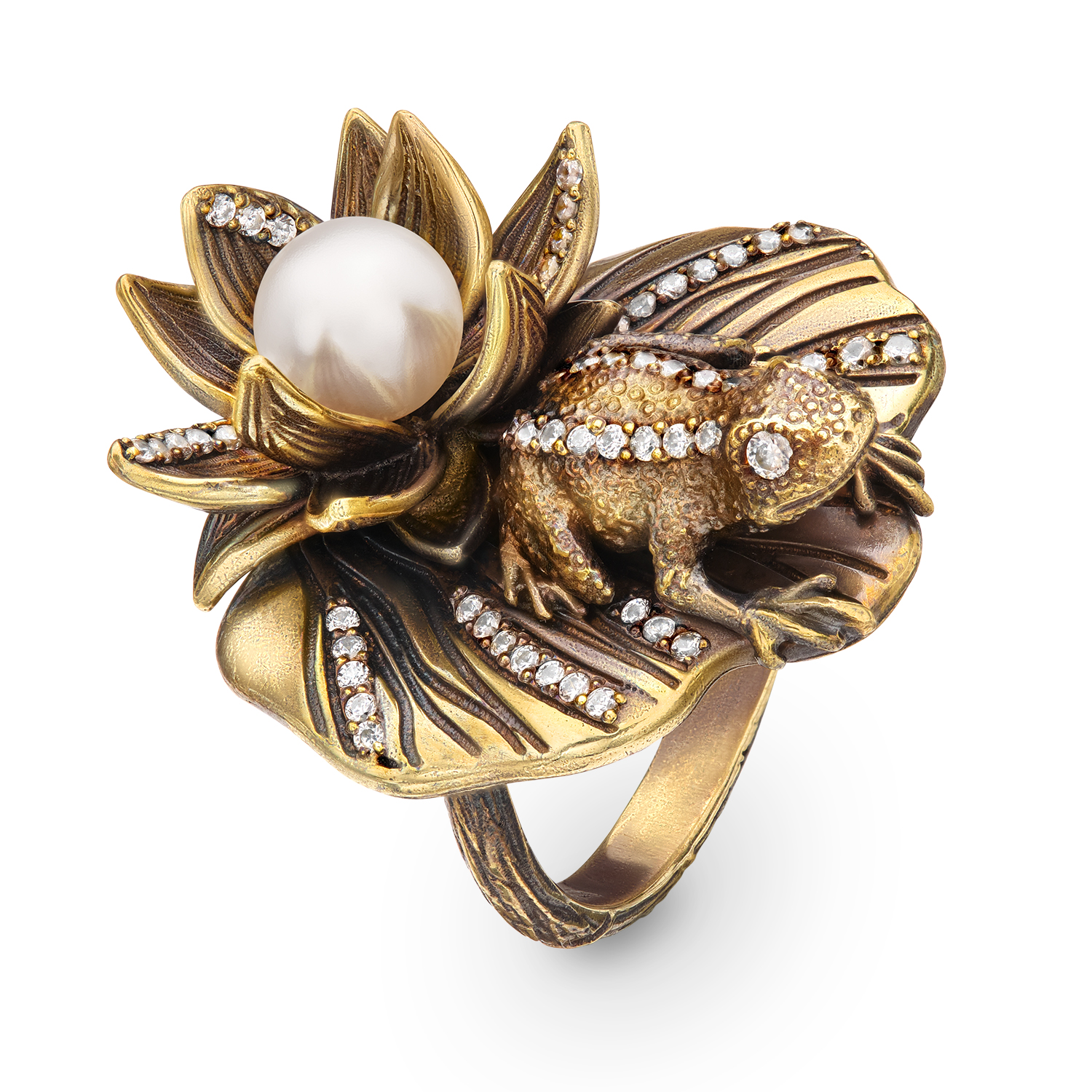 PEARL Кольцо Rana di loto AN1702