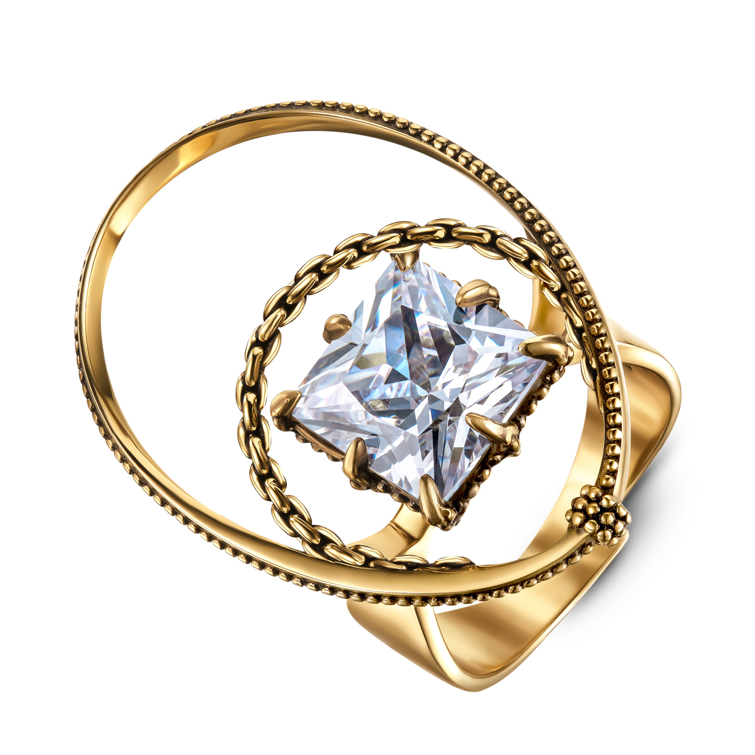 Кольцо GRANDE ORBITALE CRYSTAL  AN5029
