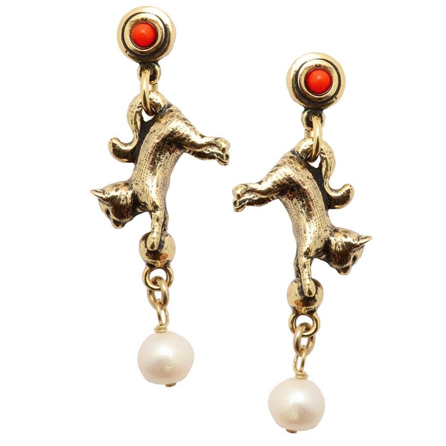 Серьги  ALCOZER & J OP3230C с жемчугом и кораллом