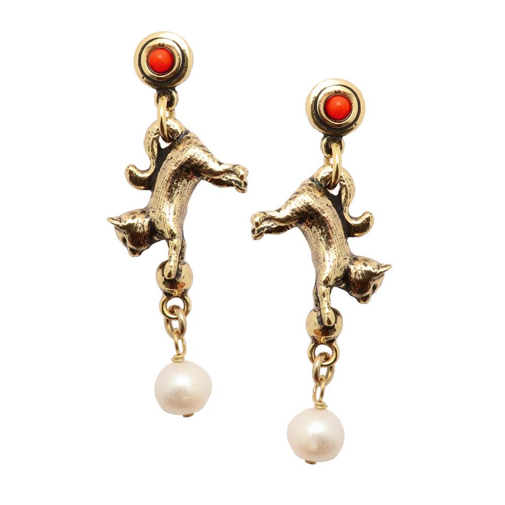 Серьги  ALCOZER & J OP3230C с жемчугом и кораллом