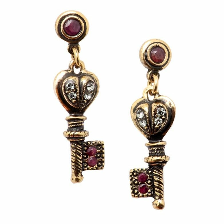 Серьги  ALCOZER & J OP3702C с рубином и Swarovski