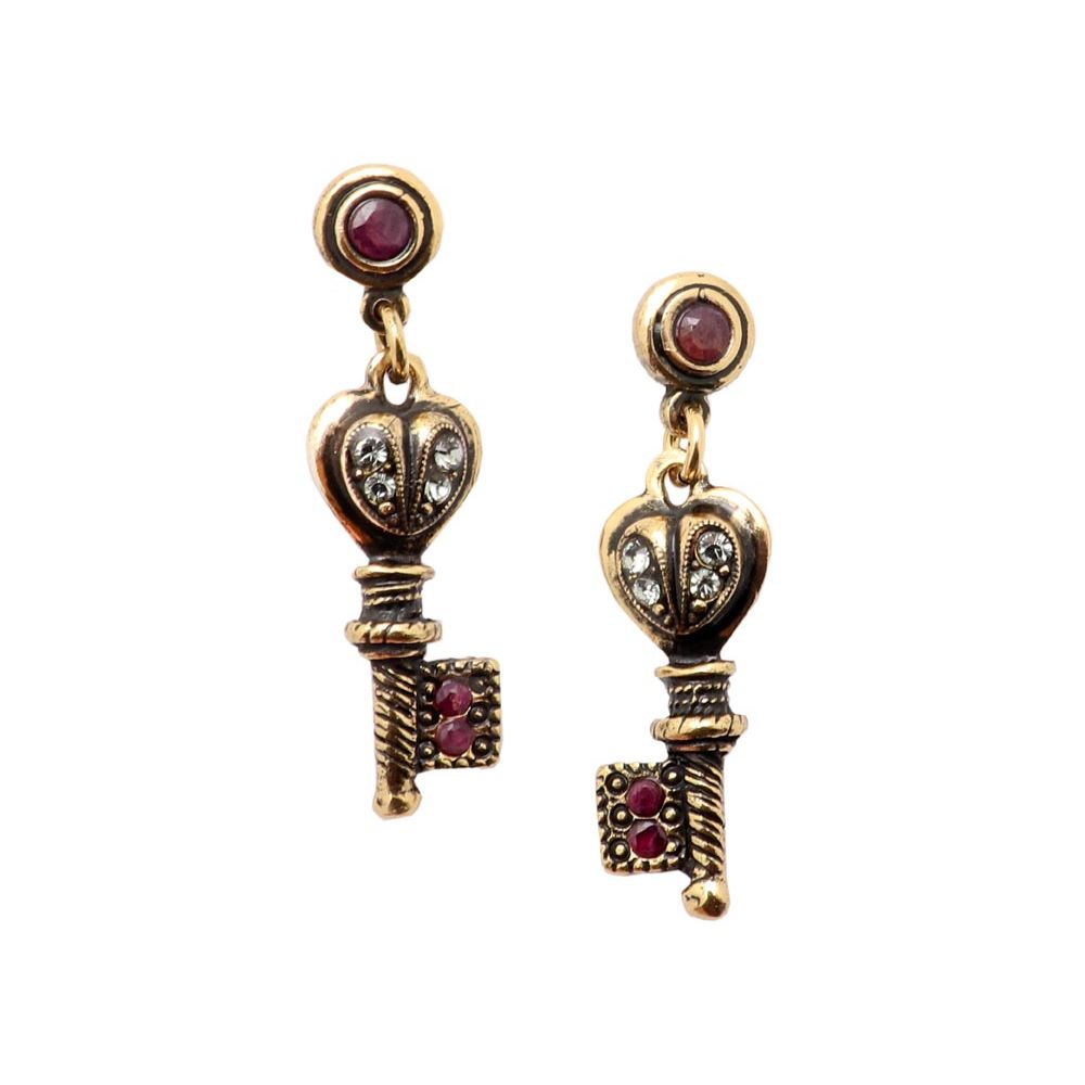 Серьги  ALCOZER & J OP3702C с рубином и Swarovski