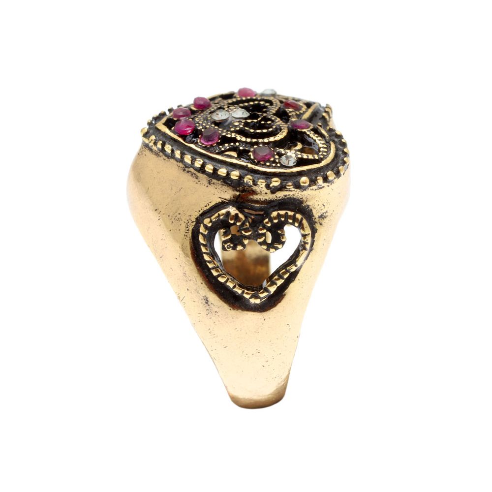 Кольцо ALCOZER & J A4323C с рубином и Swarovski