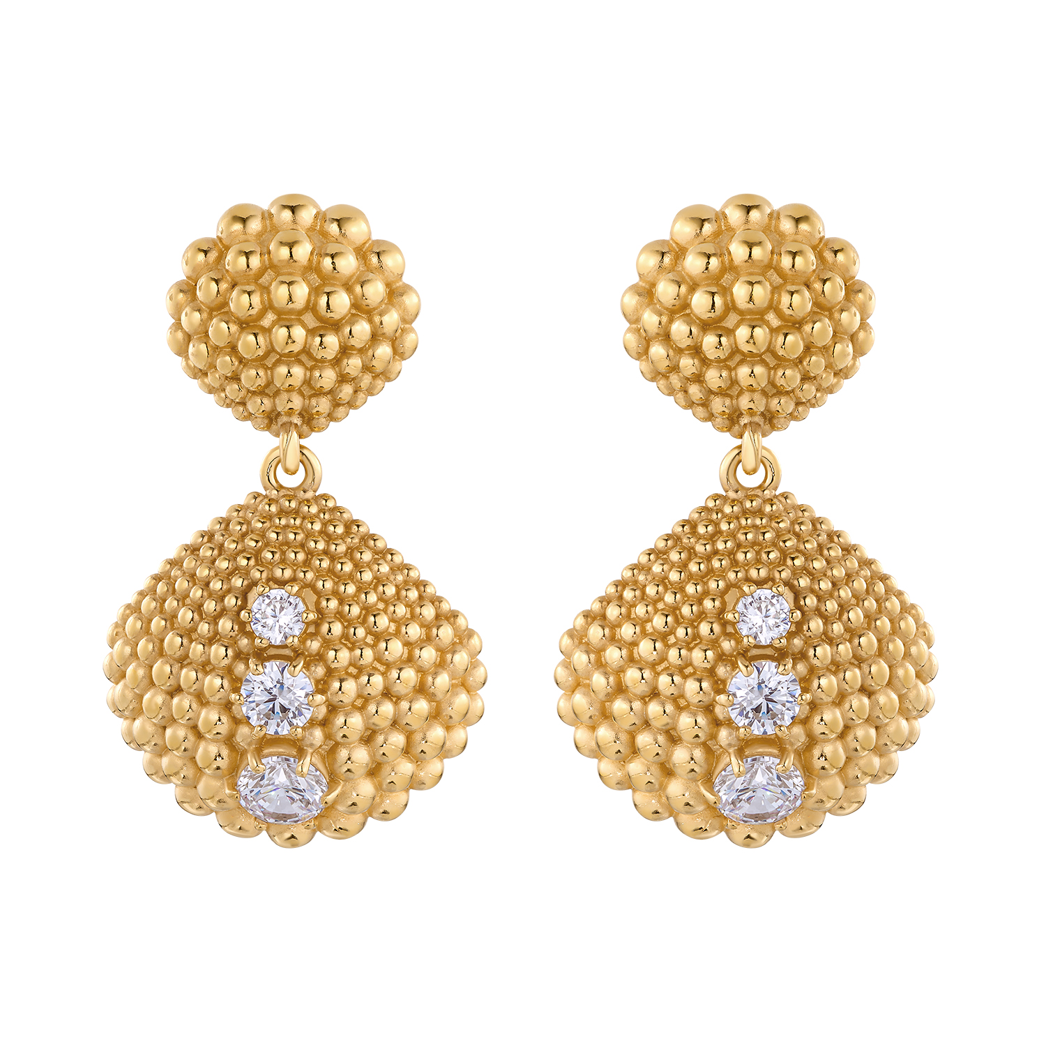 Серьги пусеты BOLLICINE GOR001-26251 BIACORTO 1057