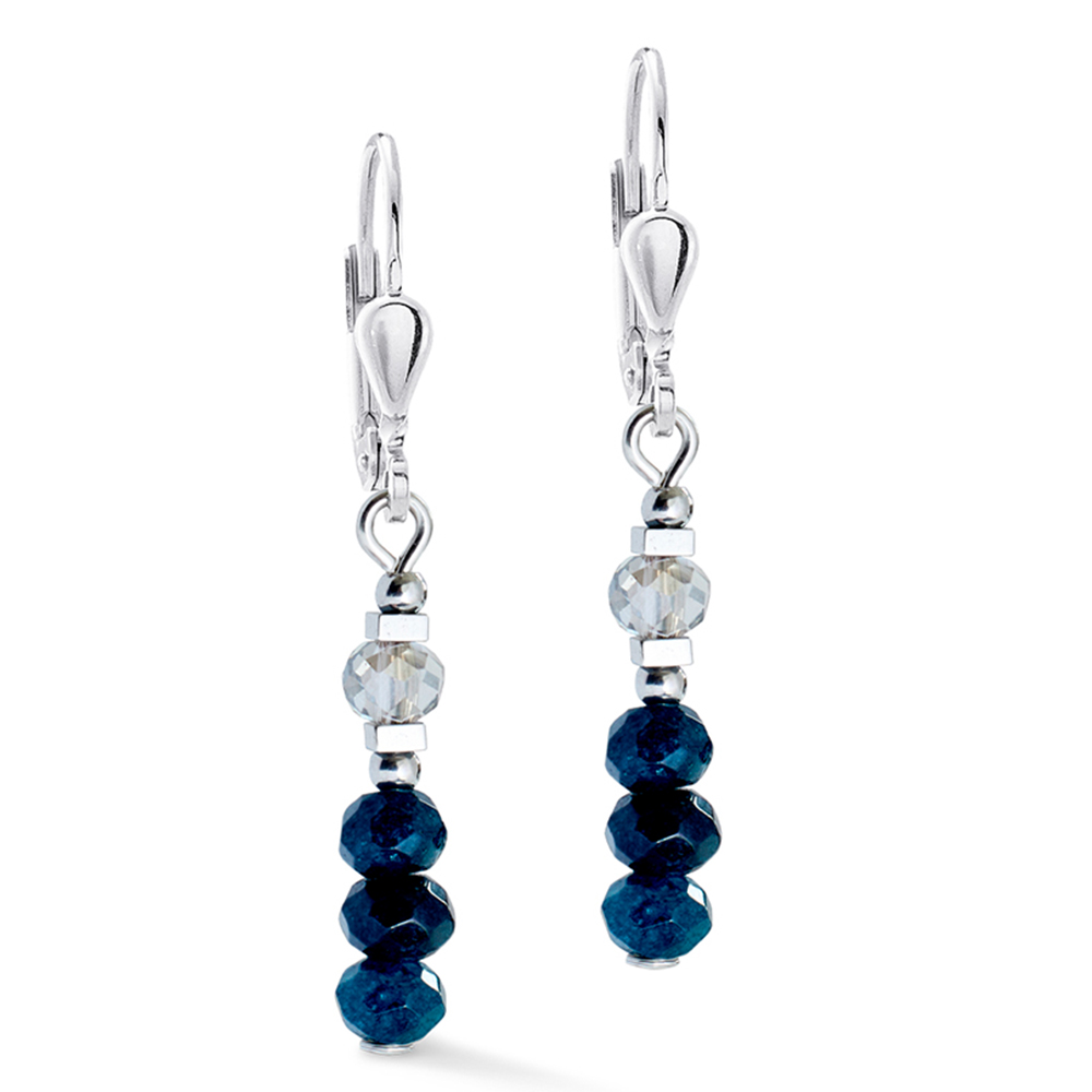 Серьги Blue-Silver Coeur de Lion 2043/20-0717
