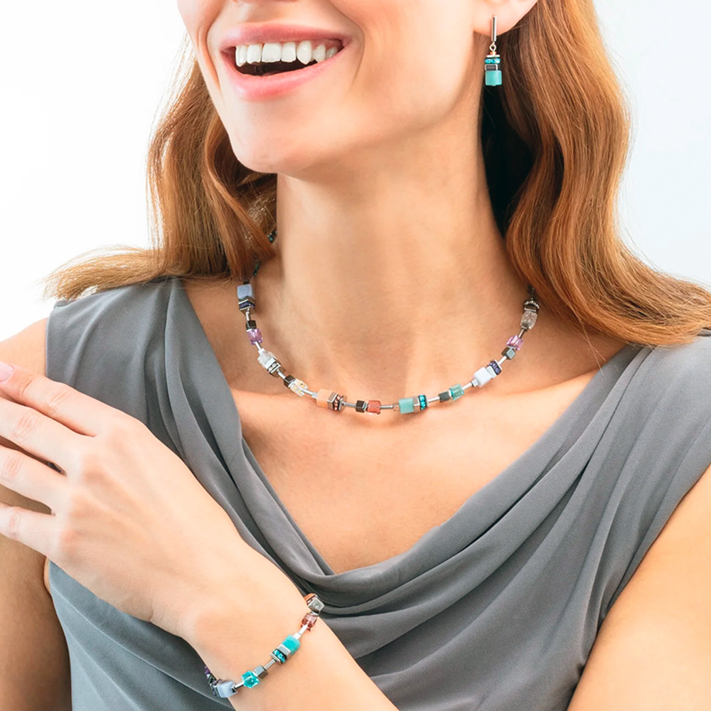 Серьги Multicolour Pastel Silver Coeur de Lion 3017/21-1580