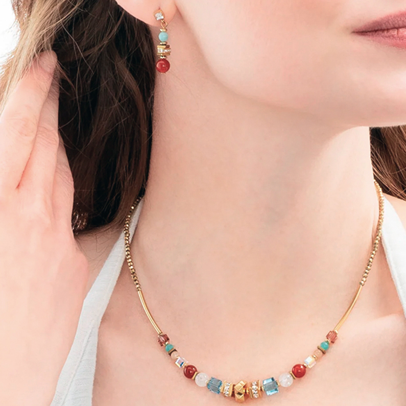 Серьги Multicolour Gold Coeur de Lion 3023/21-1516