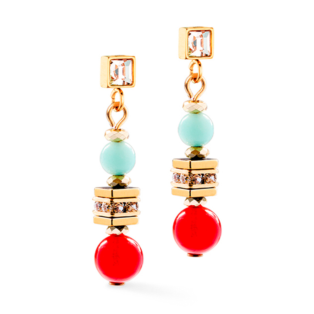 Серьги Multicolour Gold Coeur de Lion 3023/21-1516