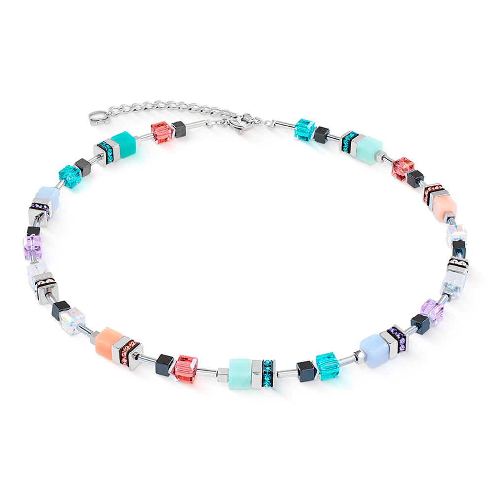 Колье Multicolour Pastel Silver Coeur de Lion 3017/10-1580