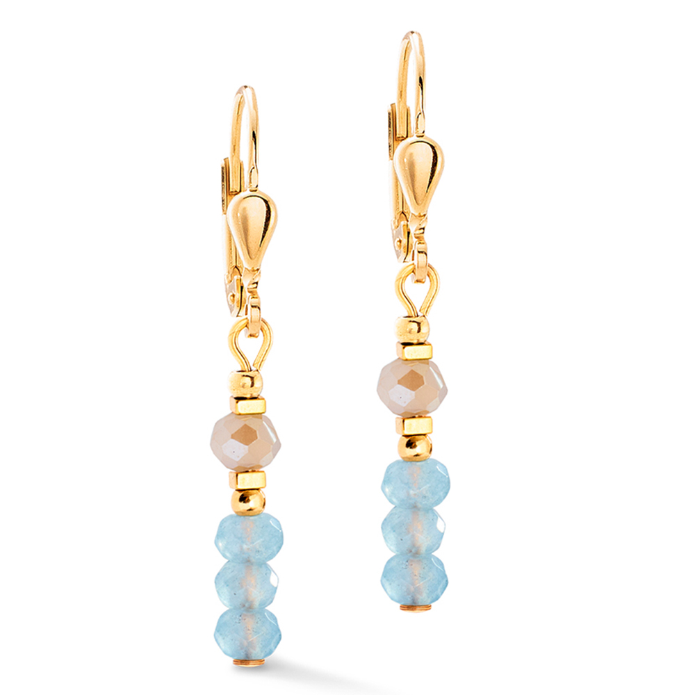 Серьги Light Blue-Beige Coeur de Lion 2043/20-0738